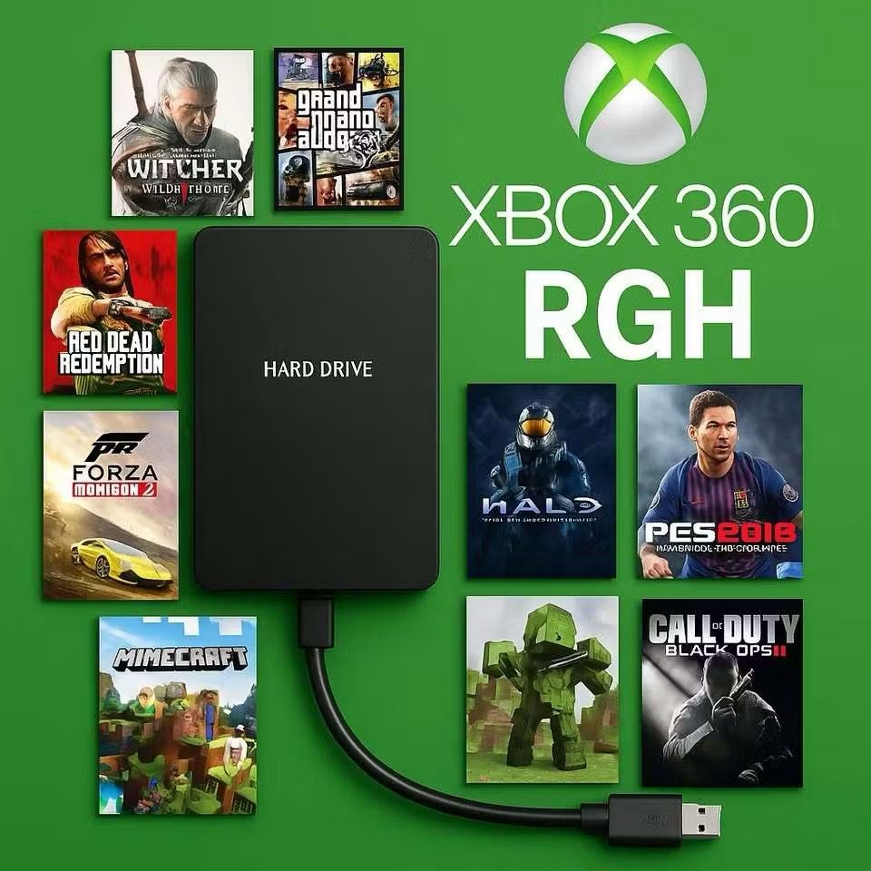 HD 320GB + 20 jogos variados xbox 360